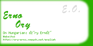 erno ory business card
